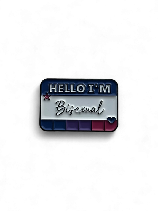 Pin's Message "Hello, I'm Bisexual"